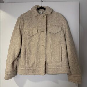 Vince Cream Teddy Jacket